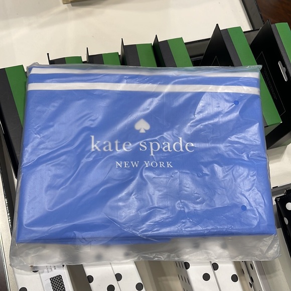 Kate Spade Purple-Blue Canvas Tote XL Reusable Shopping Beach Bag - Picture 8 of 16